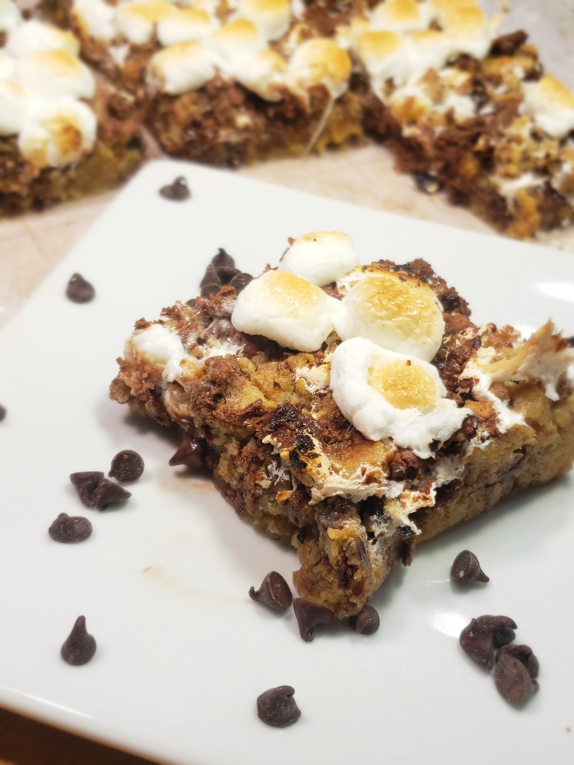 Toasty Nutella S’more Cookie Bars