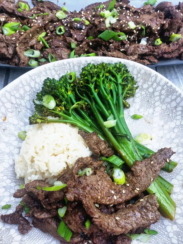 Korean Beef Bulgogi with Jasmine Rice, Broccolini