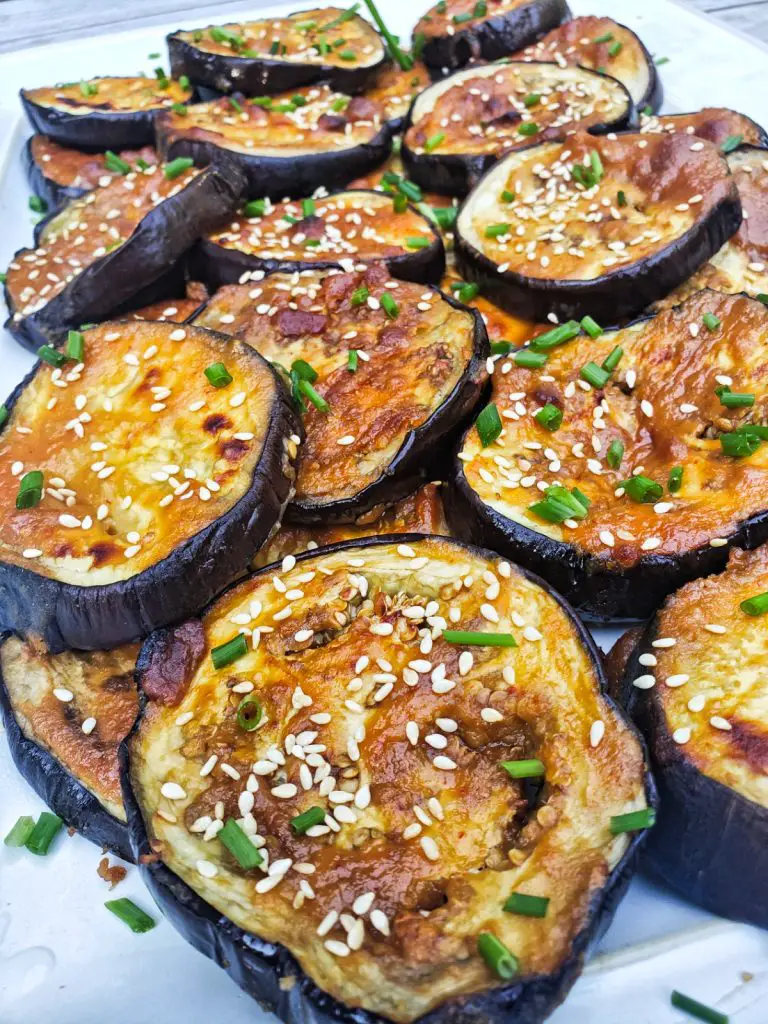 Roasted Eggplant with Ginger-Miso Glaze