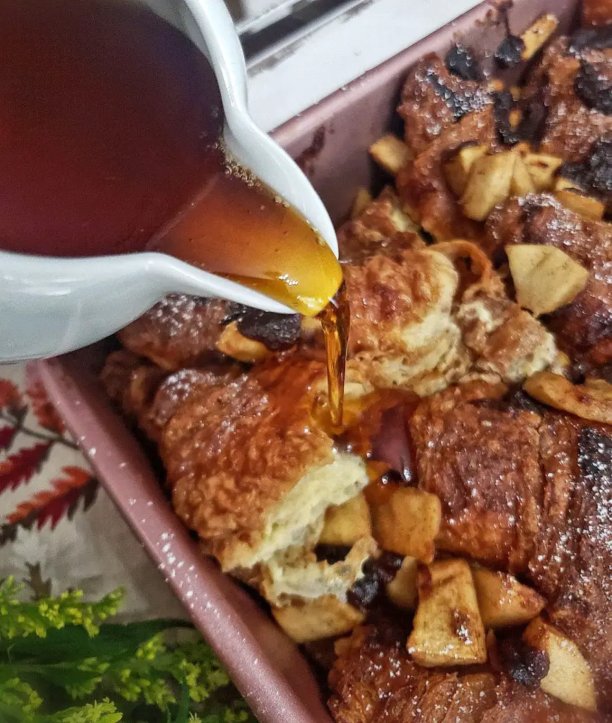 maple syrup pouring on french toast