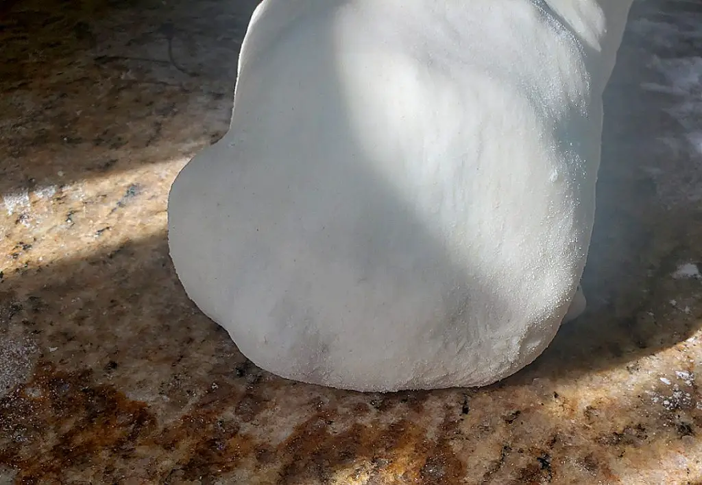 tuck the dough of stromboli end underneath