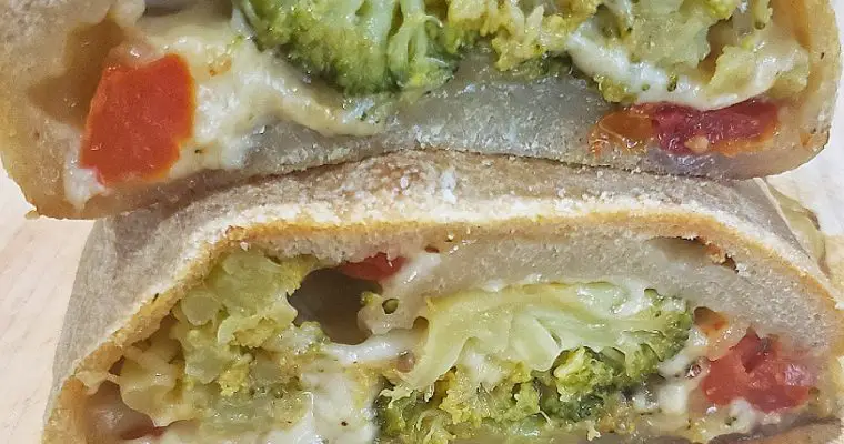Easy Cheesy Broccoli and Tomato Stromboli