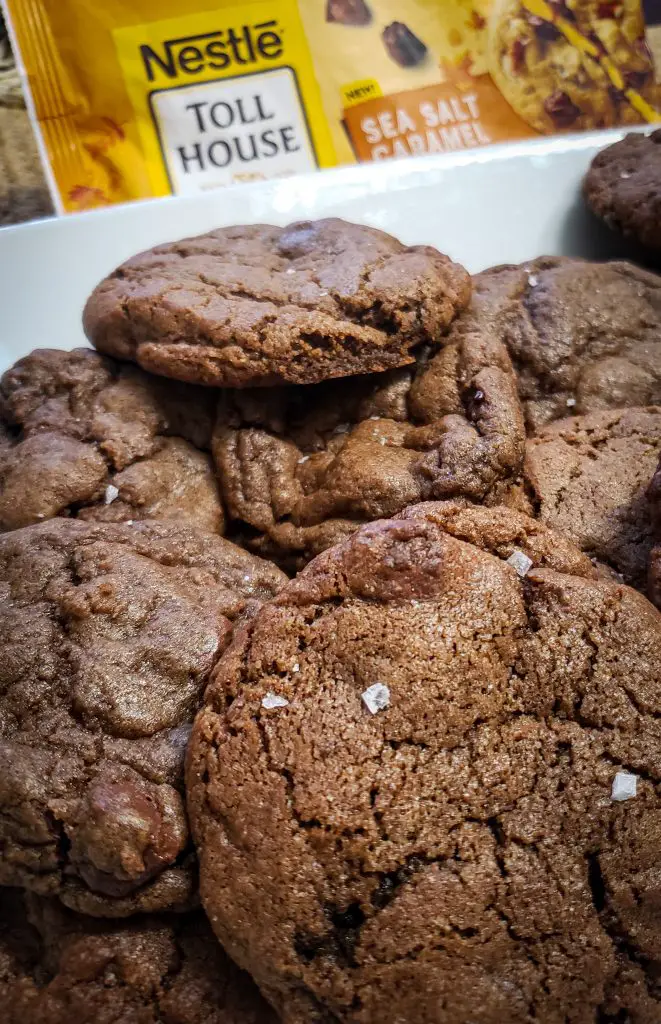 DOUBLE CHOCOLATE AND CARAMEL COOKIES