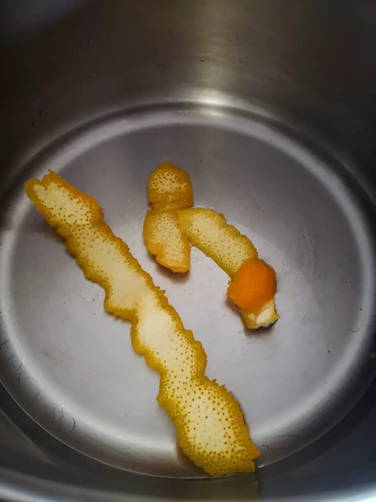 orange peel in water