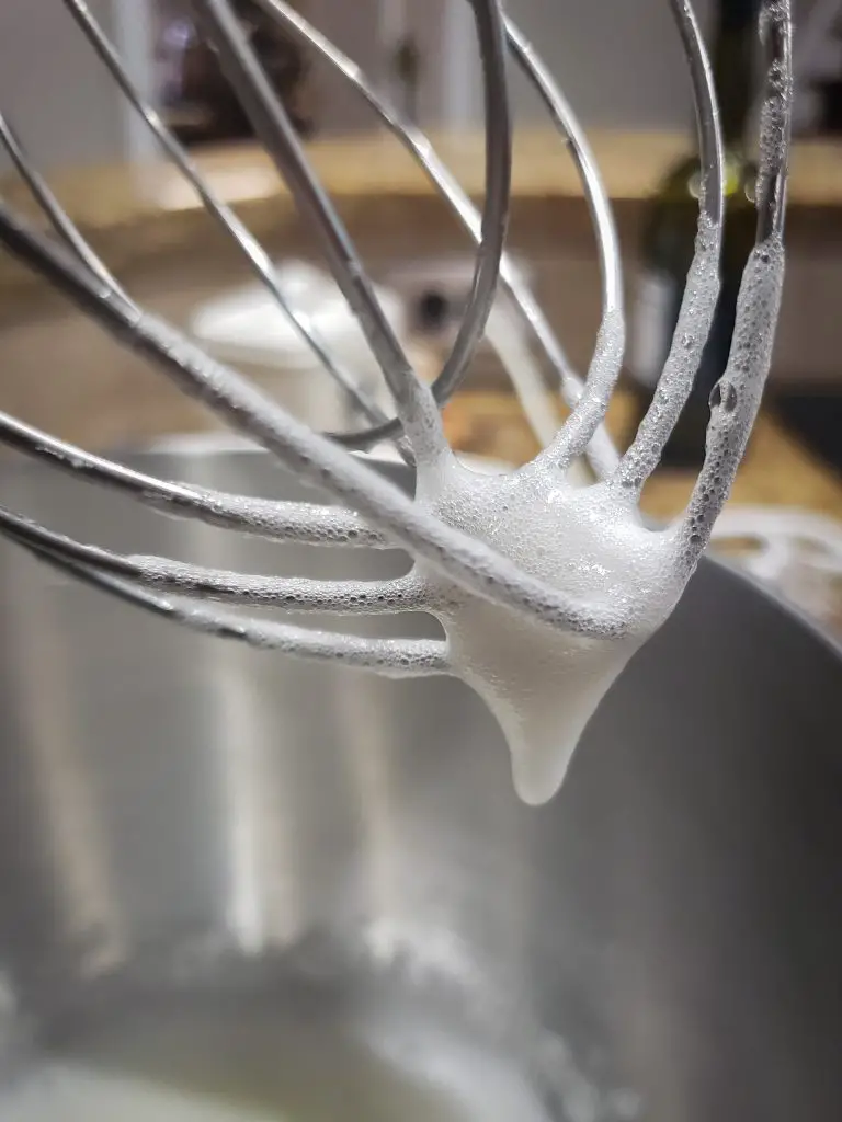 whisk egg whites to make dark chocolate mousse