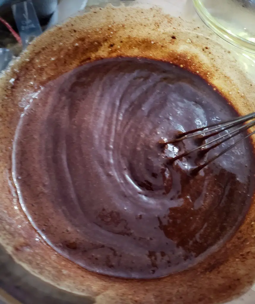 whisk chocolate to melt for dark chocolate mousse