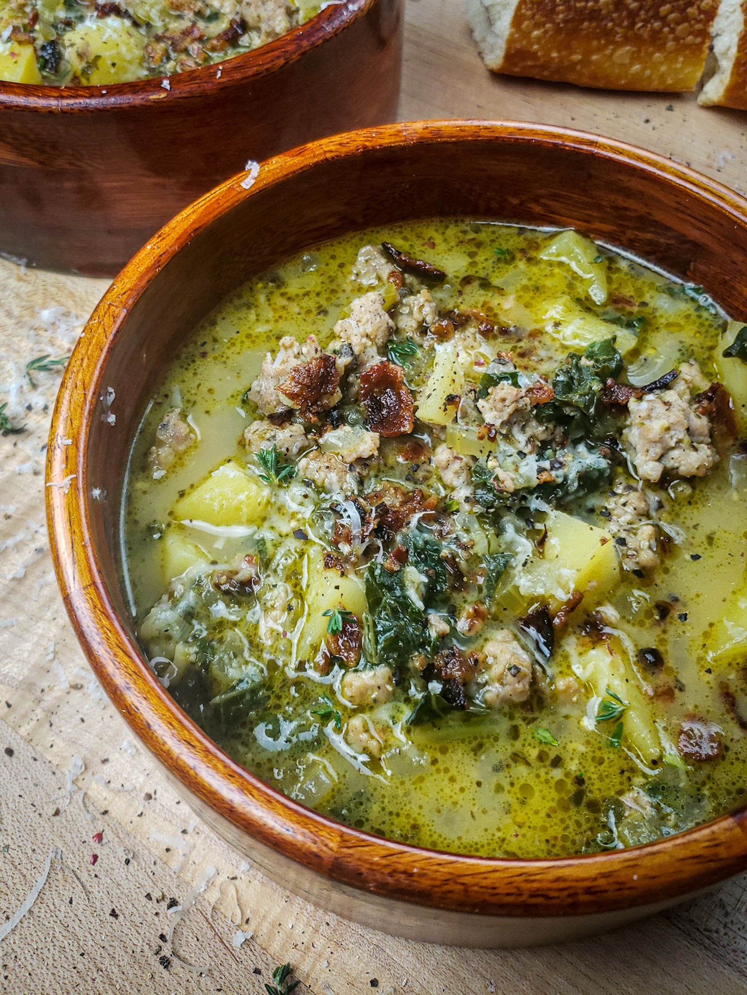 Crock Pot Zuppa Toscana Sausage Potato Soup - Simply Happy Foodie