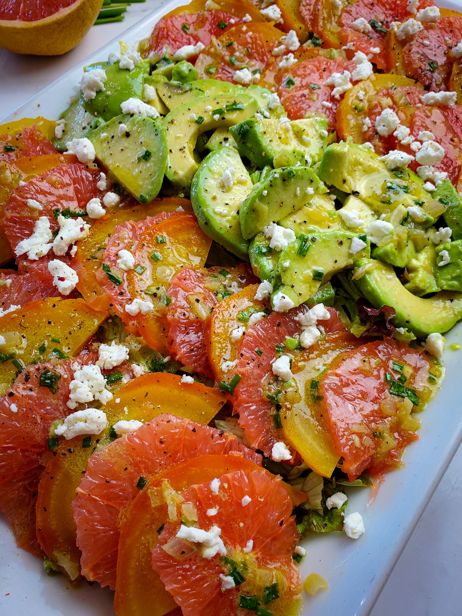 Red Grapefruit, Golden Beet and Avocado Salad Salt Sugar Spice