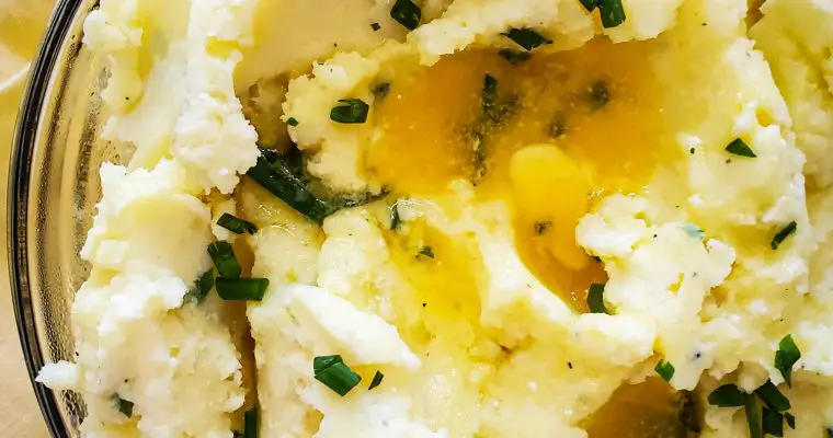 Irish Butter & Greek Yogurt Mashed Potatoes