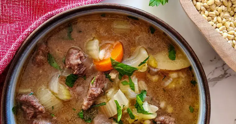 {Instant Pot} Cozy Beef and Barley Soup