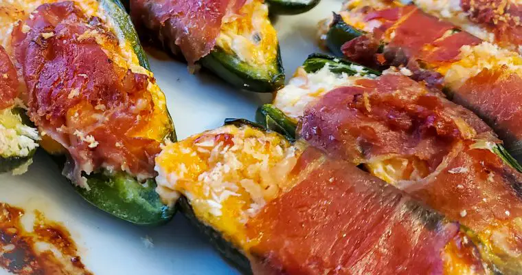 Crispy Prosciutto Wrapped  Jalapeño Poppers