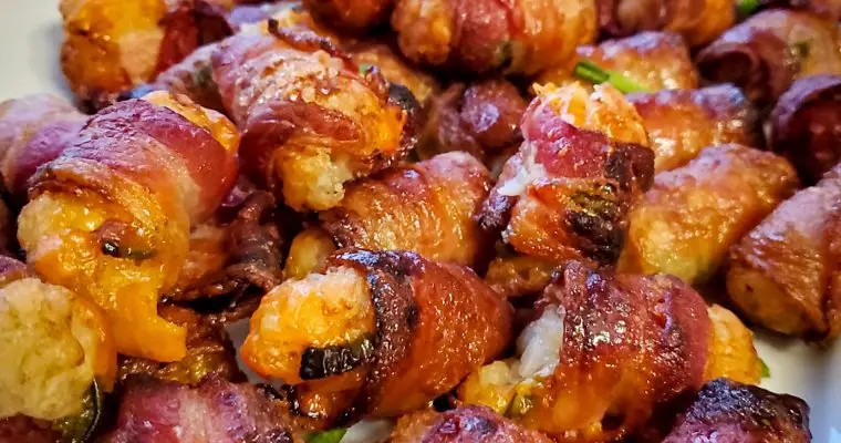 Bacon Wrapped Jalapeno & Cheddar Tater Tots