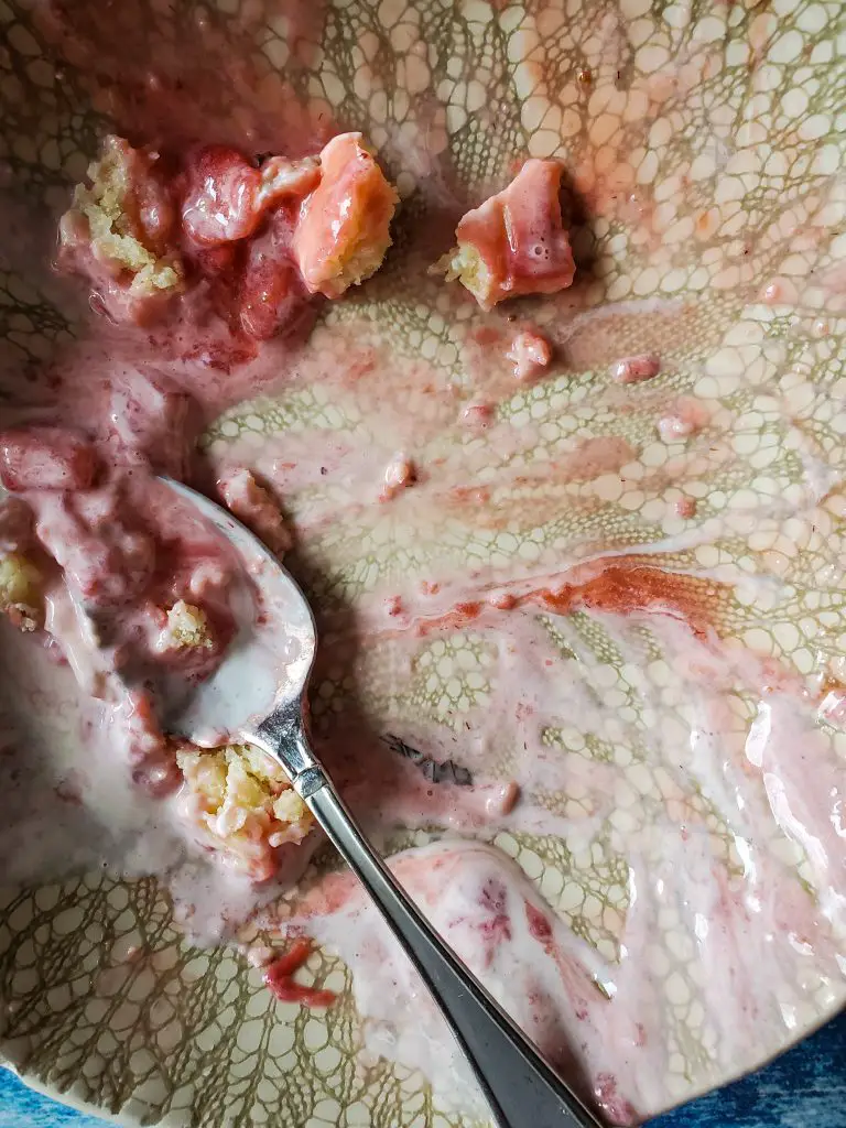 Basil & Bourbon Strawberry Cobbler with Cream Cheese Biscuits