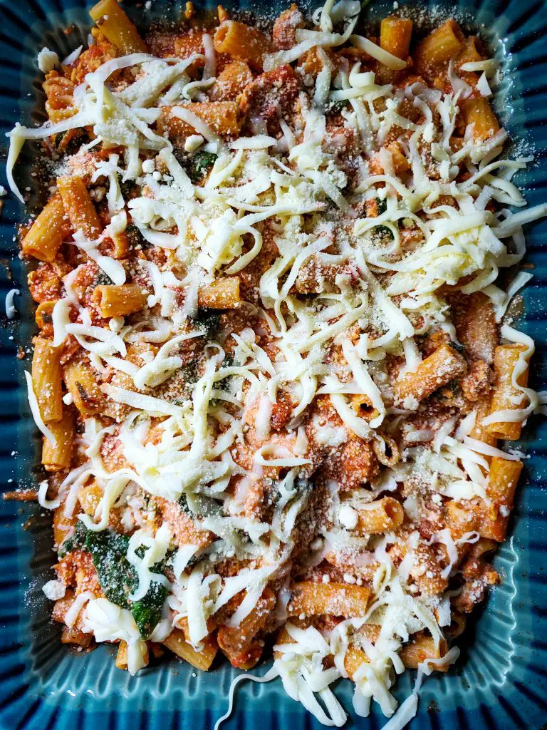 Turkey Baked Ziti with Spinach & Carrots
