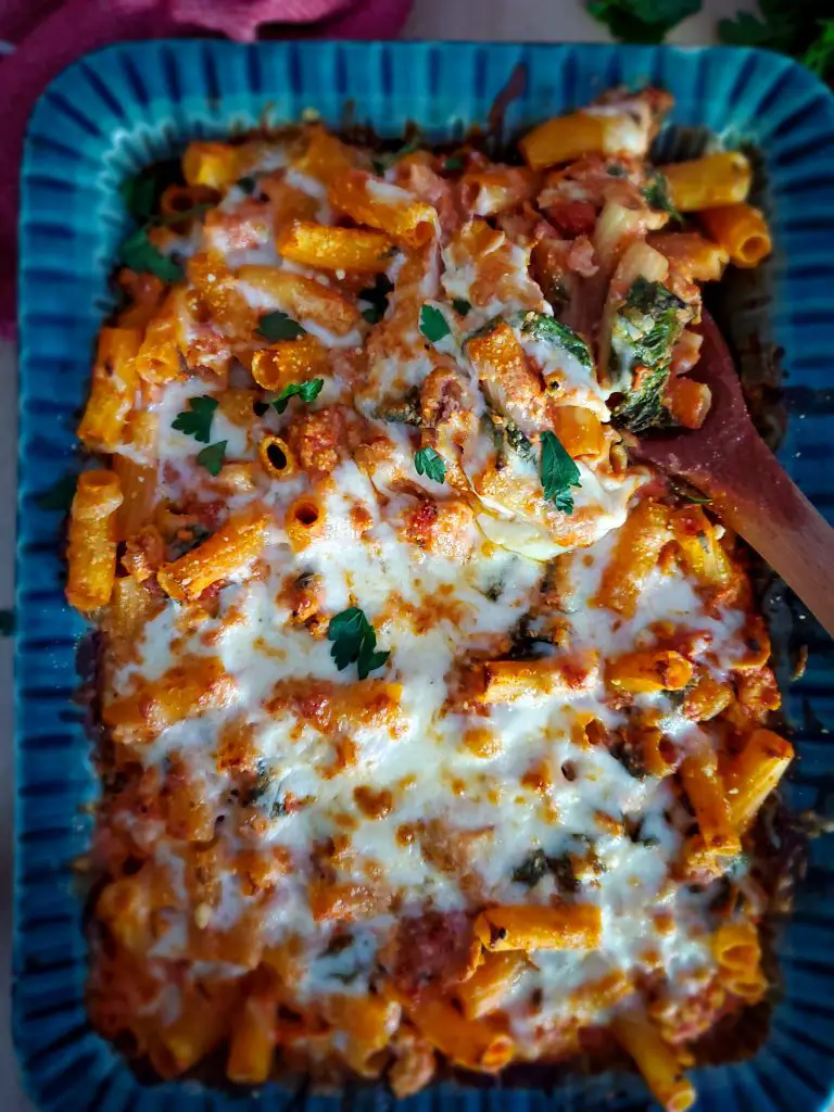 Turkey Baked Ziti with Spinach & Carrots
