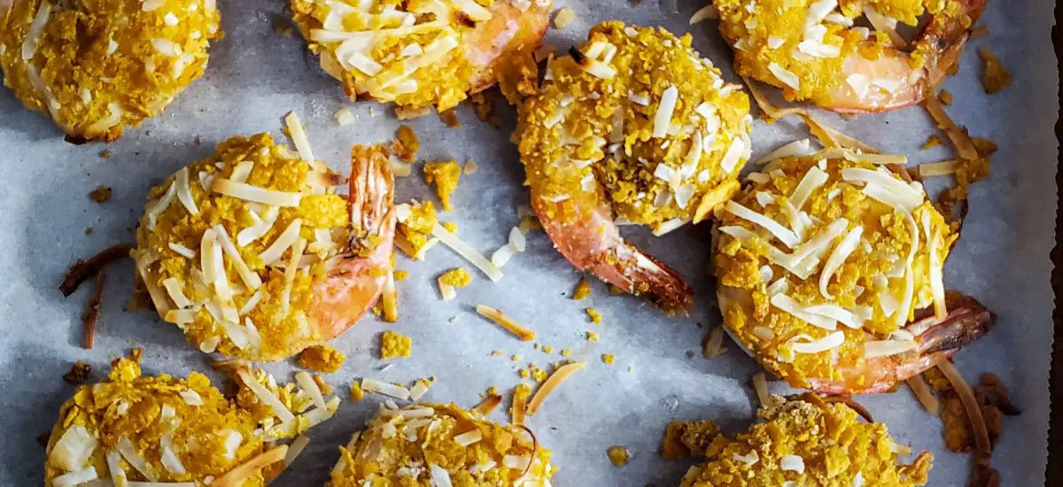 Crispy Baked Coconut + Cornflake Shrimp