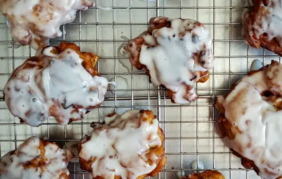 Easy Chai-Spiced Apple Fritters with Vanilla Glaze