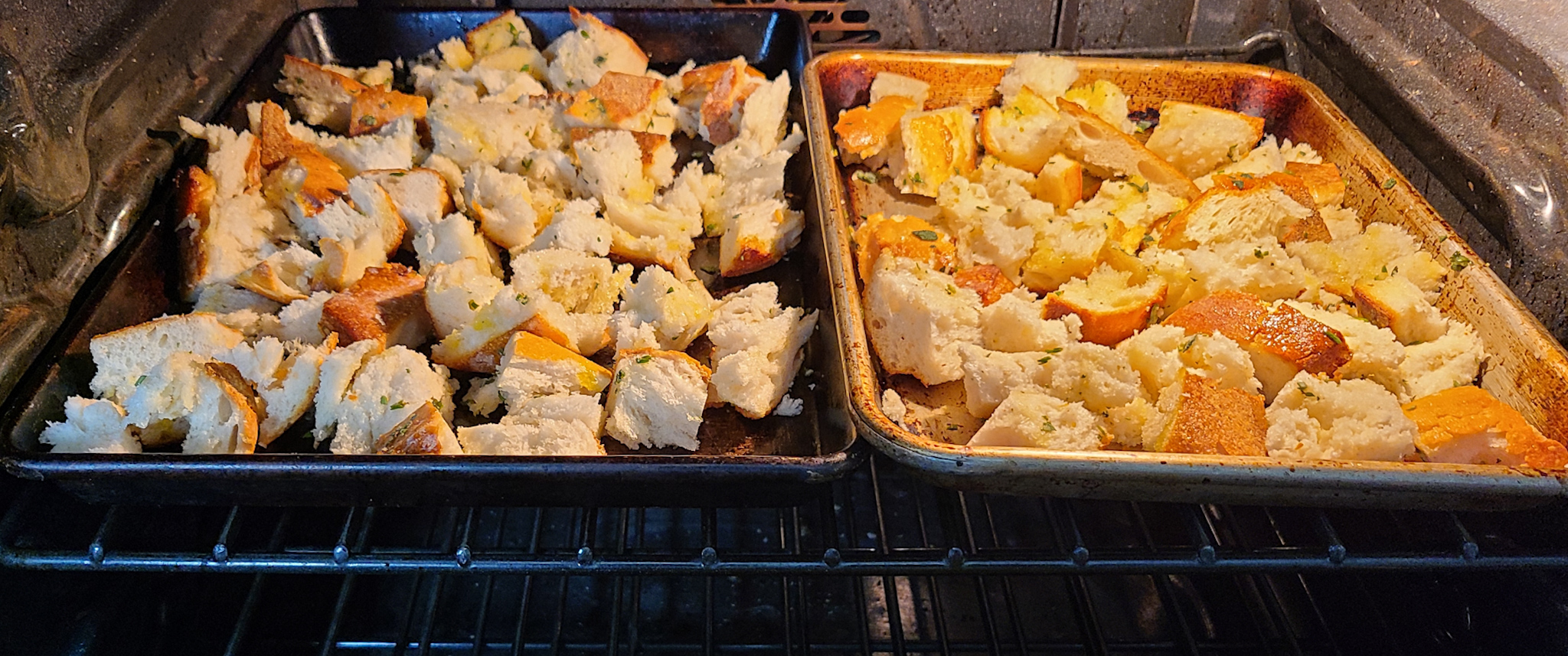 Herb Sourdough Stuffing with Sausage, Mushrooms and Goat Cheese