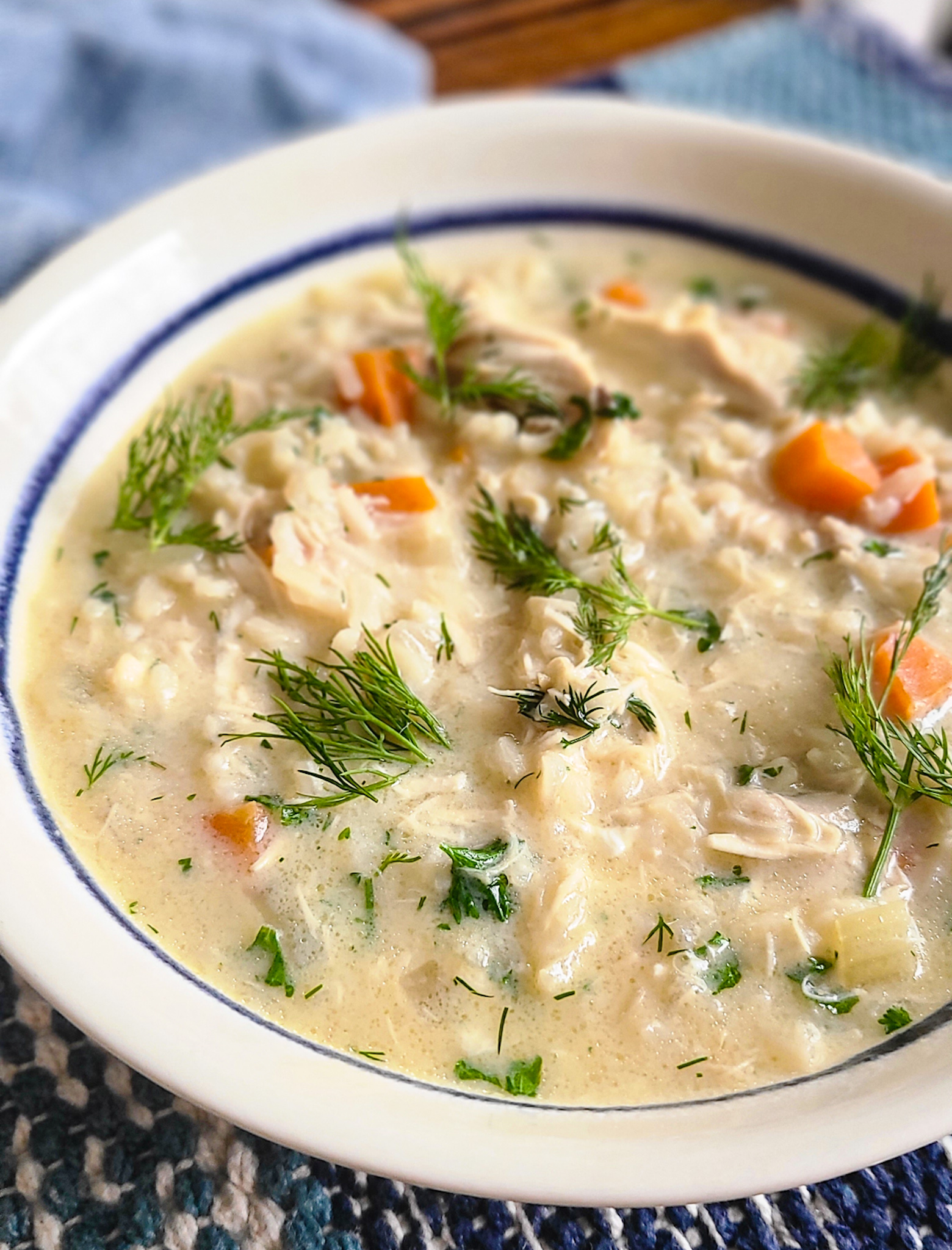 Avgolemono Soup {Greek Lemon Chicken Soup}