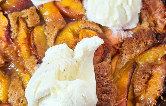 Brown Sugar and Maple Peach Cobbler